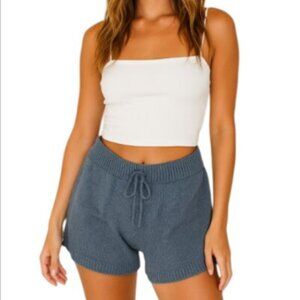 DYI Women's Sweater Felt Bottom Short Navy Size Medium